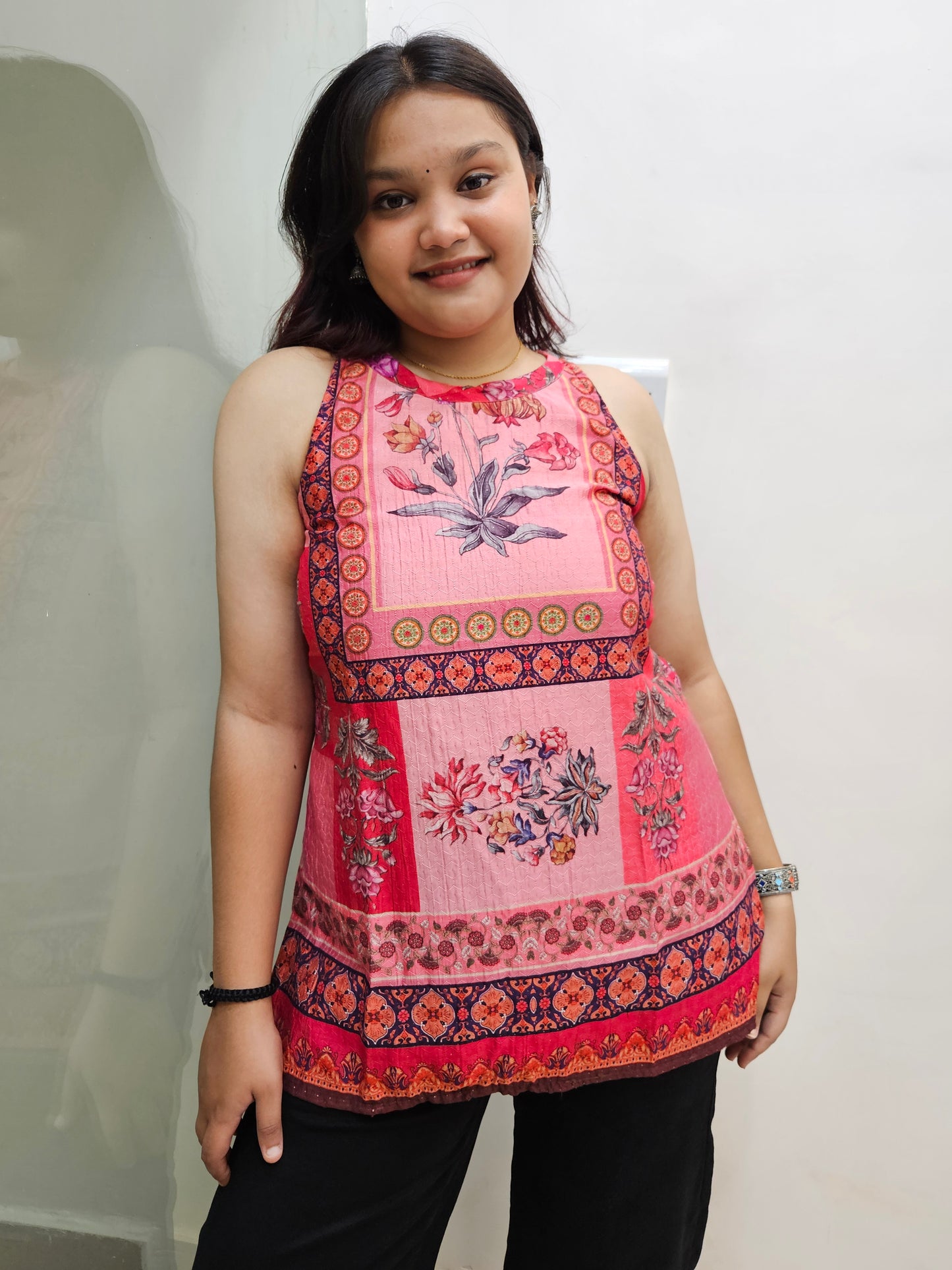 Pixel Halter neck Kurti