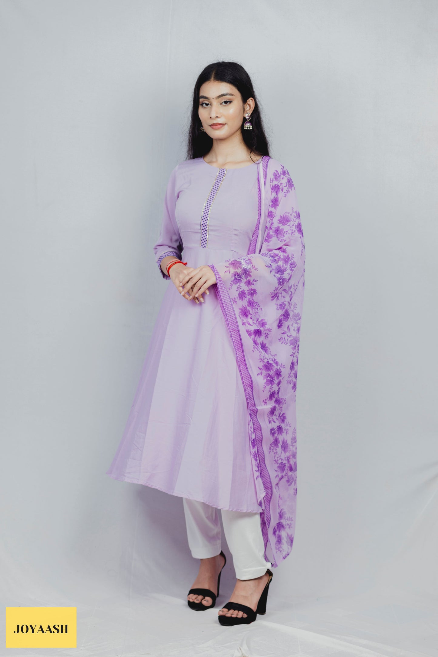 Lavender Kurta with Dupatta Set