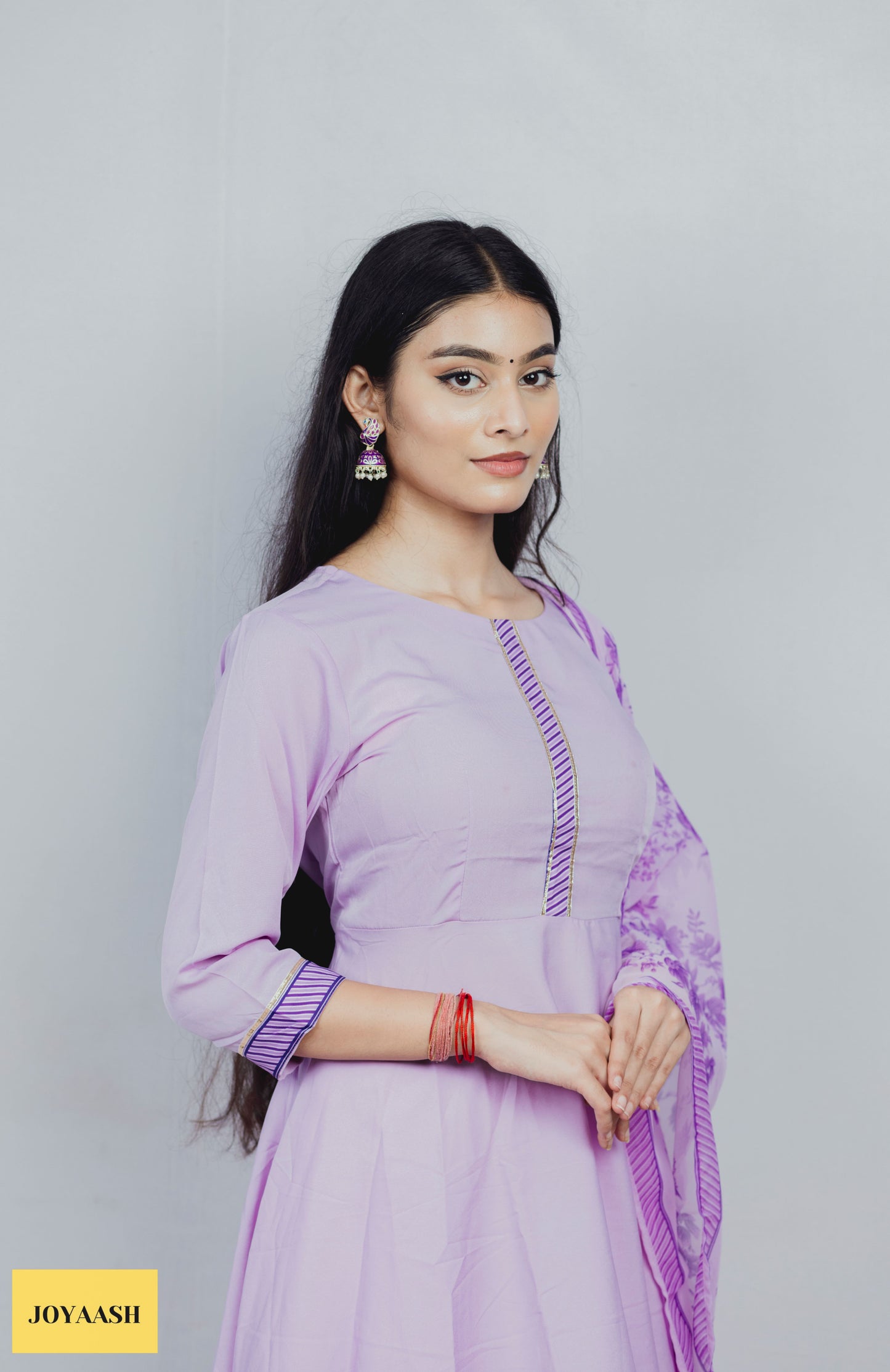 Lavender Kurta with Dupatta Set