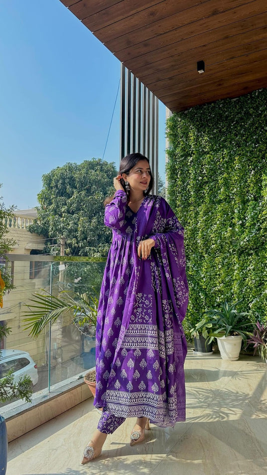 Royal Purple Kurta Set