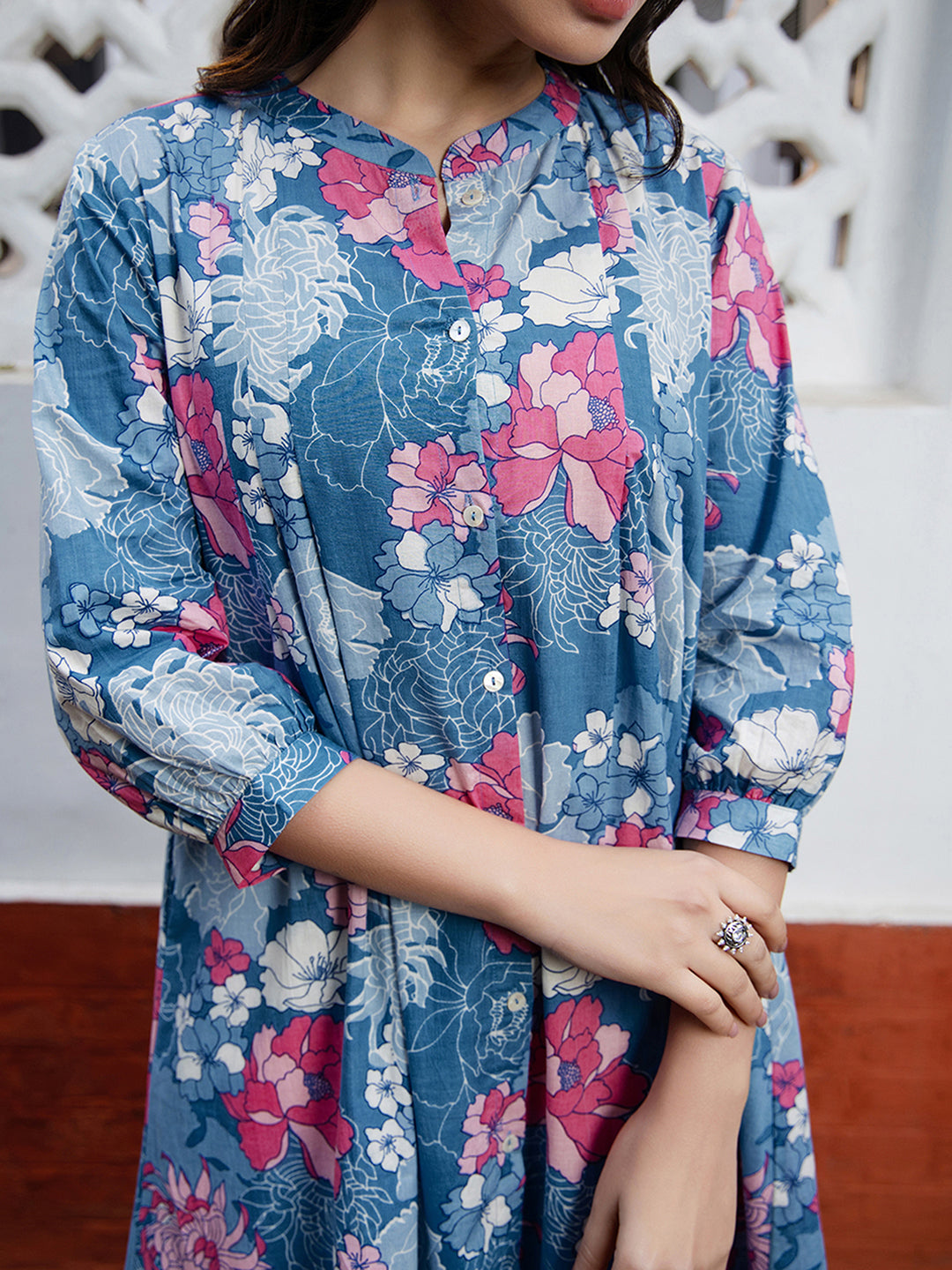 A-line Floral Tunic