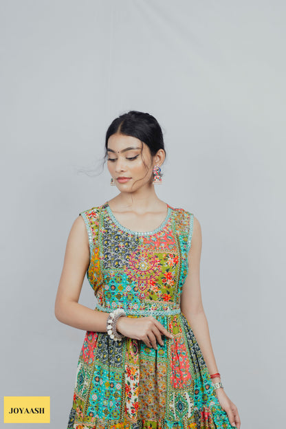 Multicolour Frock Kurta