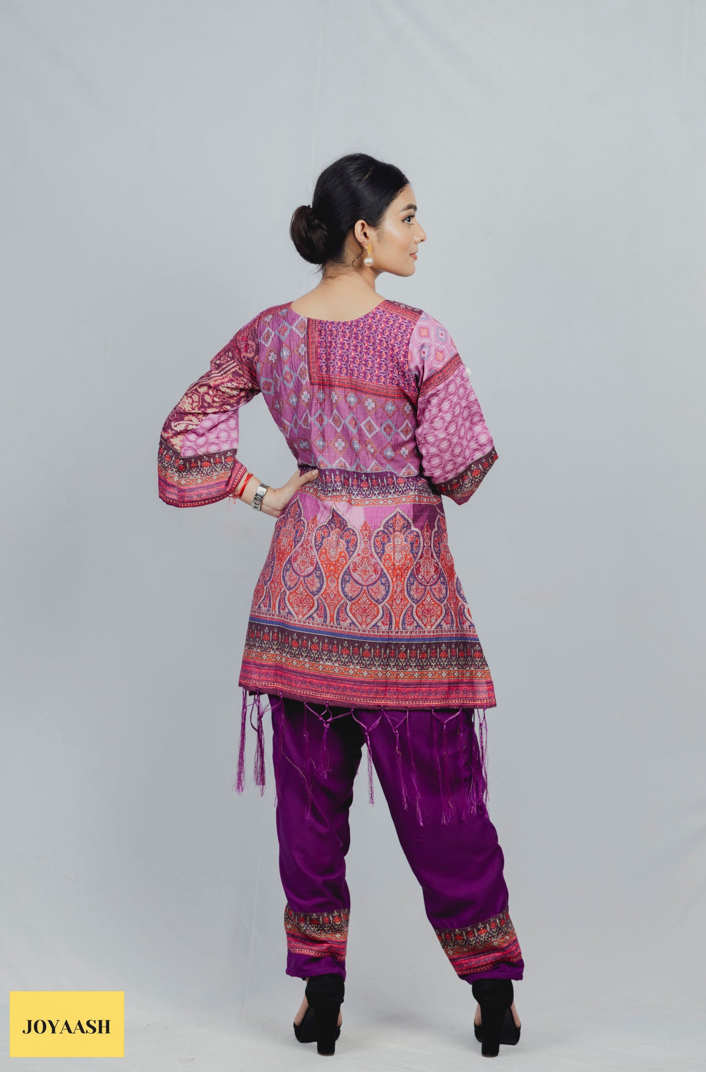 Cultural Purple Pixel Co-ord Set