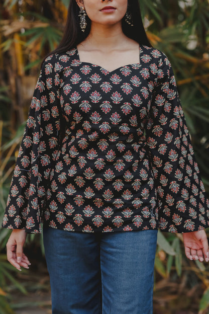 NAKHRA Black Corset Kurti