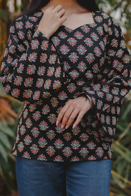 NAKHRA Black Corset Kurti