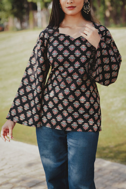 NAKHRA Black Corset Kurti