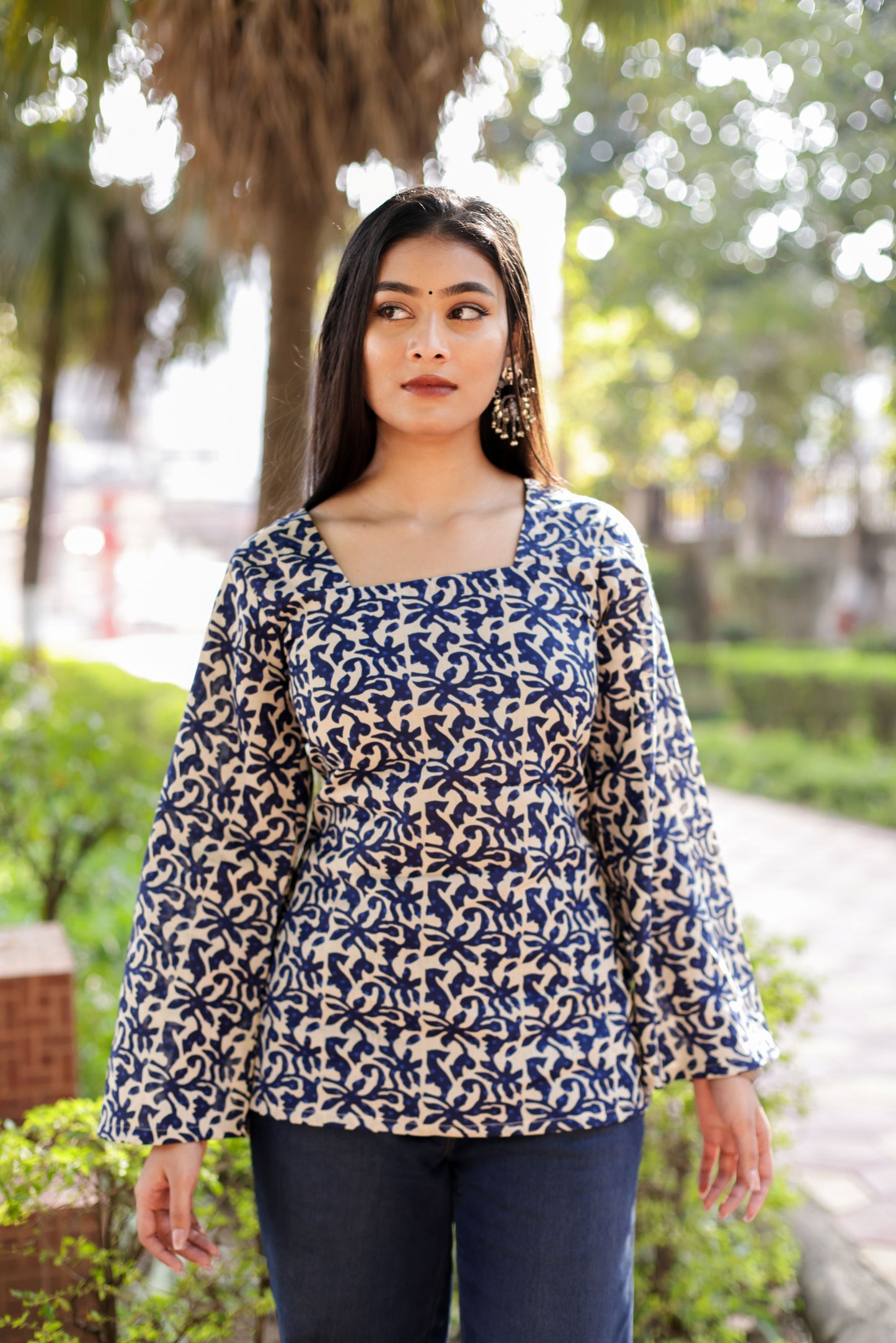 LAHAR Blue Corset Kurti
