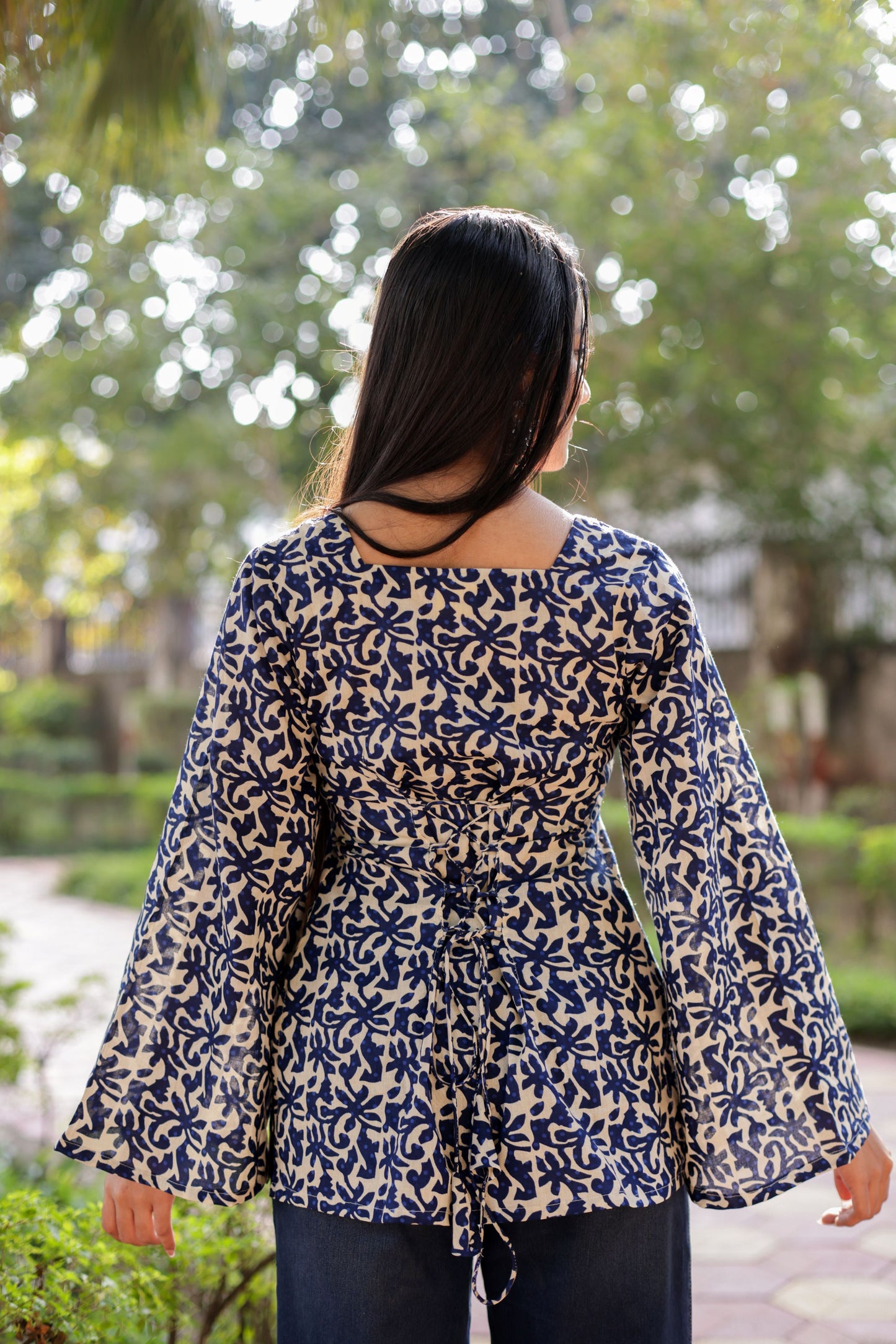 LAHAR Blue Corset Kurti