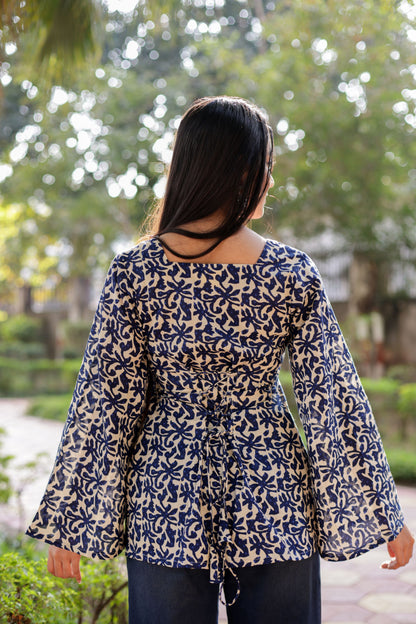 LAHAR Blue Corset Kurti