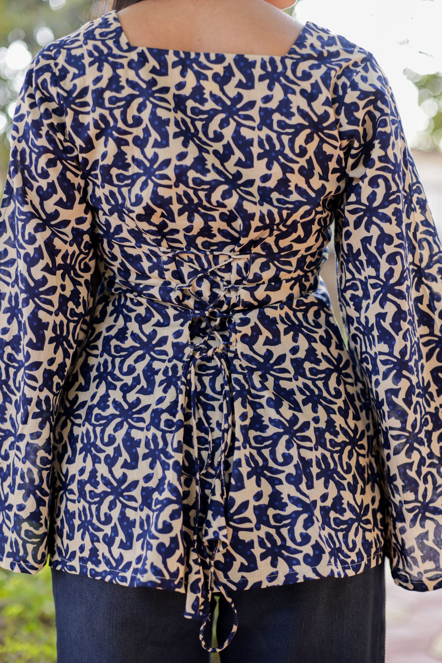 LAHAR Blue Corset Kurti