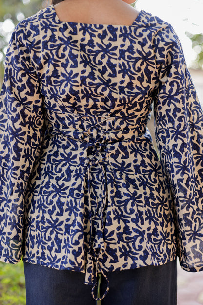 LAHAR Blue Corset Kurti