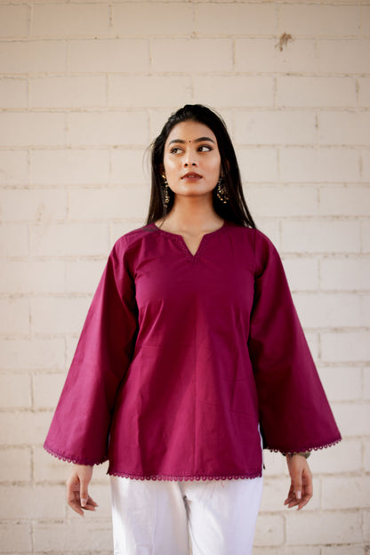 INAYAT Sleeved Short Kurti