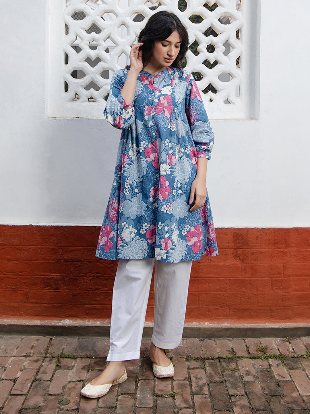 Floral Printed A-Line Tunic