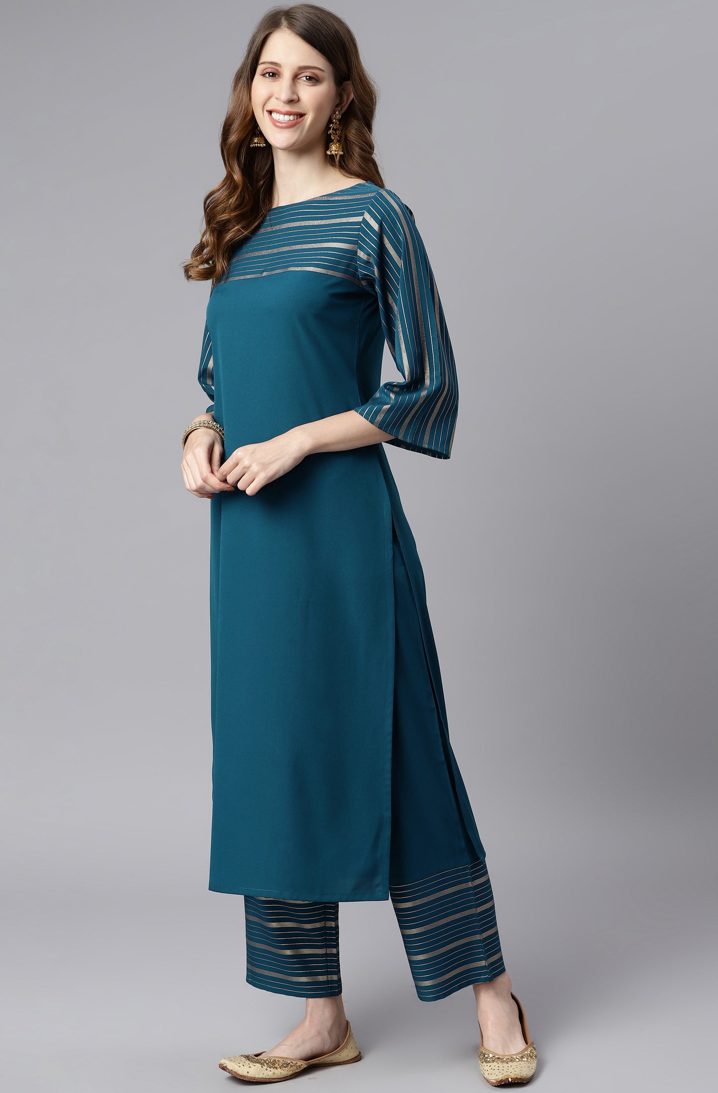 Striped Kurta Palazzo Set